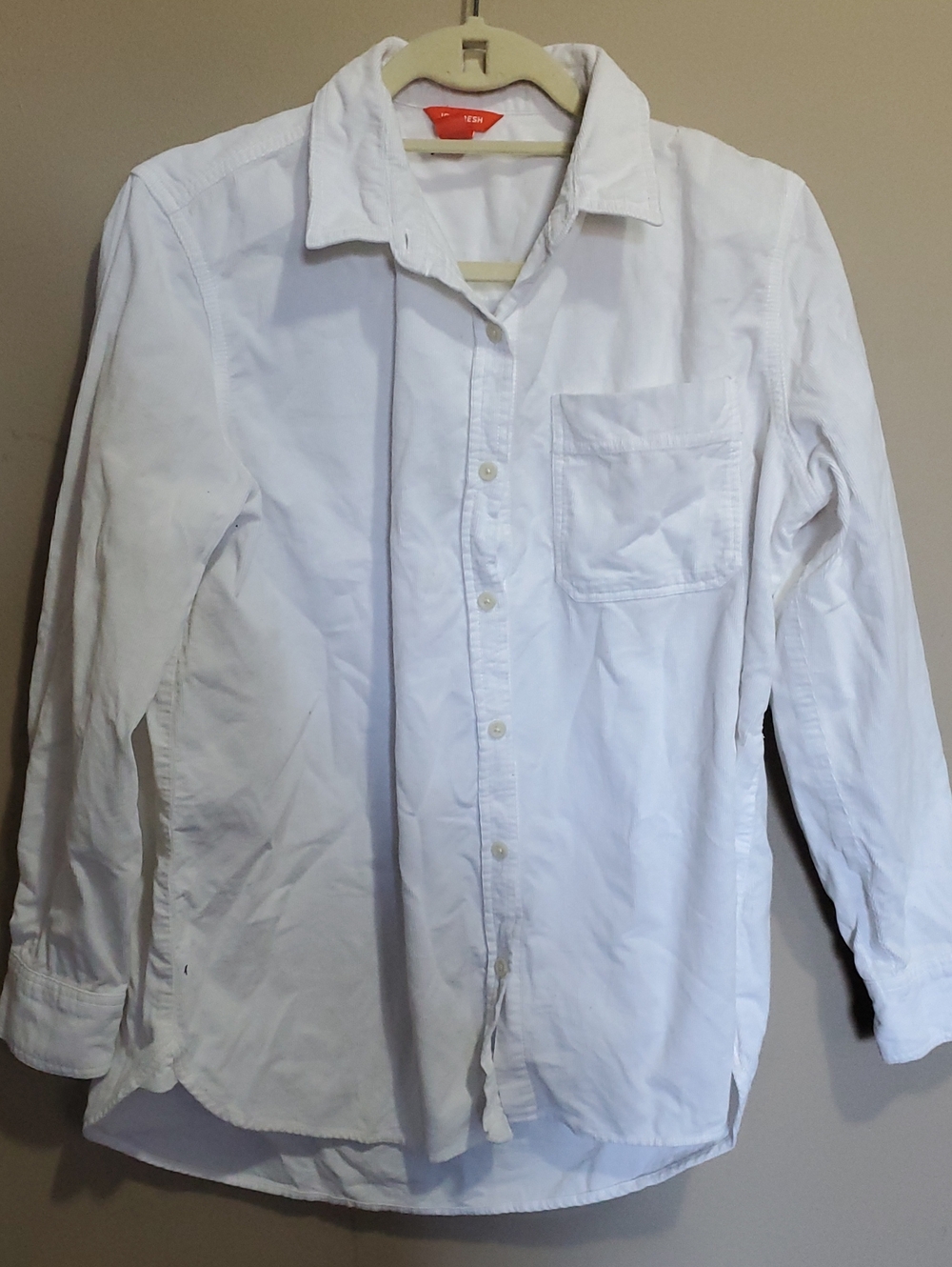 Joe Fresh White Casual Button-Down Shirt Size Medium